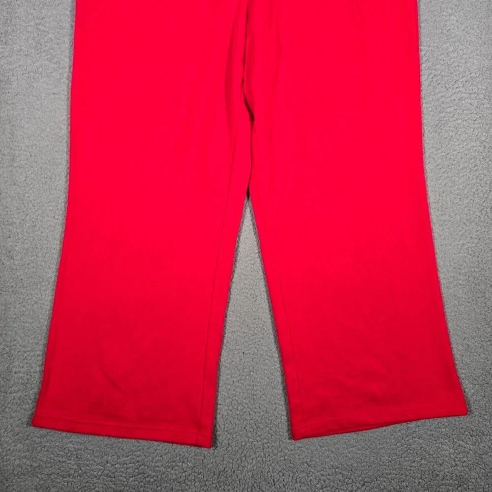 Fabletics Pants Womens XXL 1X Red Year Round Wide Leg Elastic Waist Sweatpants